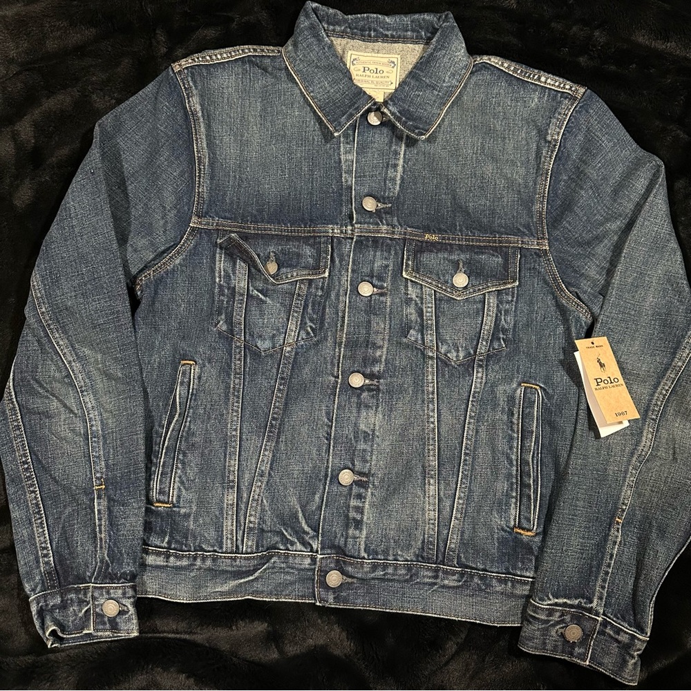 Faded Denim Trucker Jacket by Polo Ralph Lauren
